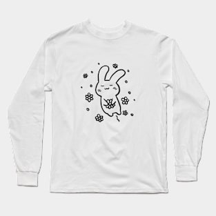 Happy Rabbit ( front ) Long Sleeve T-Shirt